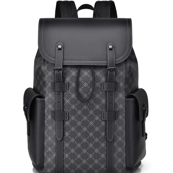 Curved Shoulder Strap New Men's Casual Business Travel Backpack - Image 2