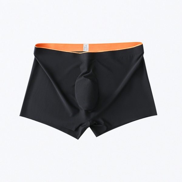 Men's Ice Silk Orange Edge Seamless Underwear Boxers - Image 7