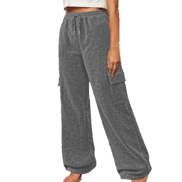 Loose Fashion Pocket Drawstring Women's Sweatpants - Image 5