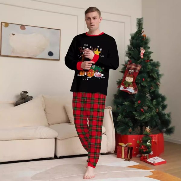 Cute Creative Christmas Deer Plaid Family Dress - Image 3