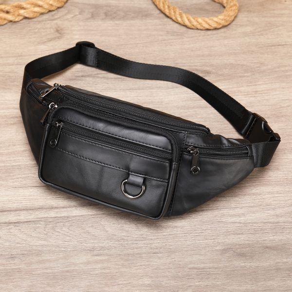Men's Sheepskin Mobile Phone Waist Bag Sports Leisure - Image 10