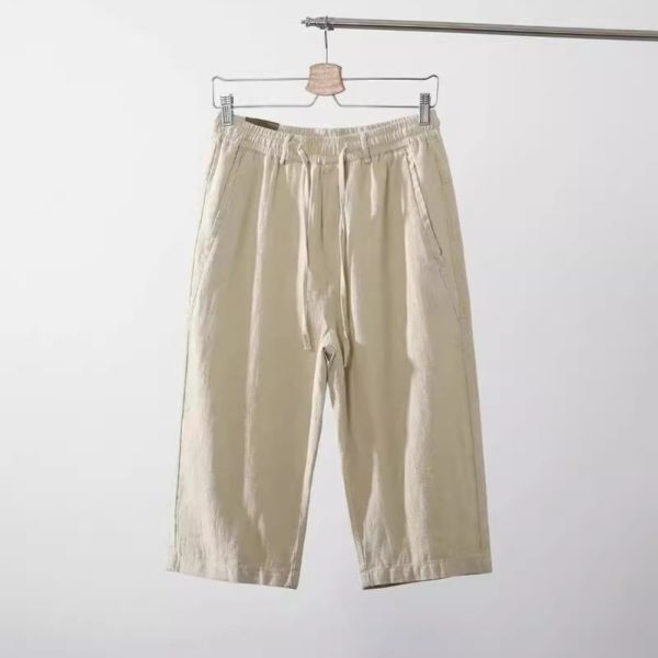 Casual Cool Breathable Cotton Linen Capri Pants