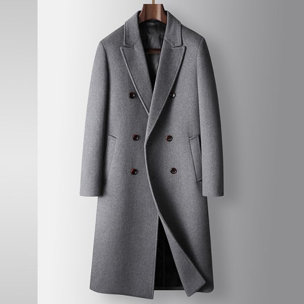 White Duck Down Liner Warm Woolen Coat - Image 4