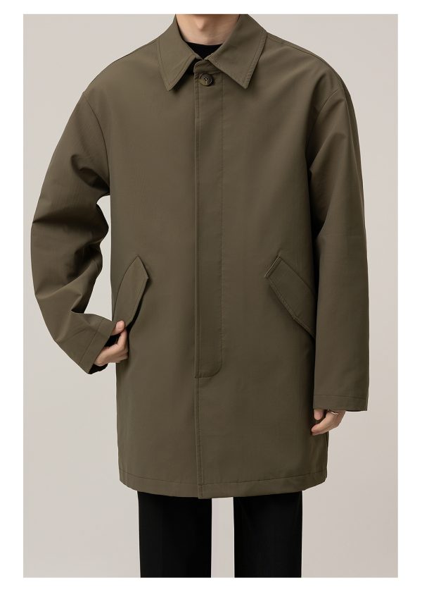 Casual Loose Jacket Mid-length Men's Duster - Image 8