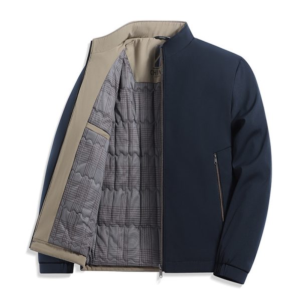 Middle-aged Men Fleece Padded Jacket - Image 3