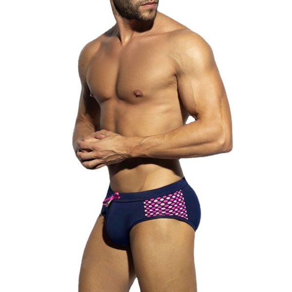 Sexy Close-fitting Swim Briefs Polka Dot Stitching Sports Beach Pants - Image 5