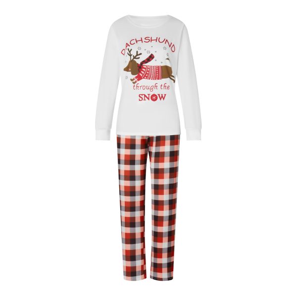 Parent-child Elk Pattern Plaid Pants Christmas Suit Long Sleeve - Image 3