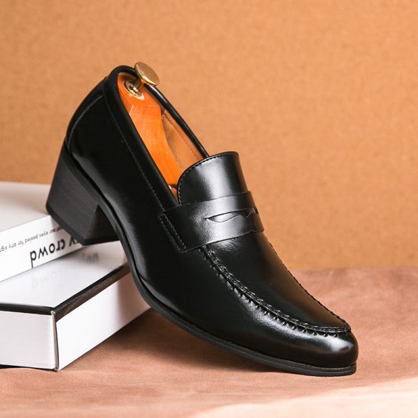 Men's All-match Fashion Pointed Solid Color Leather Shoes - Image 6