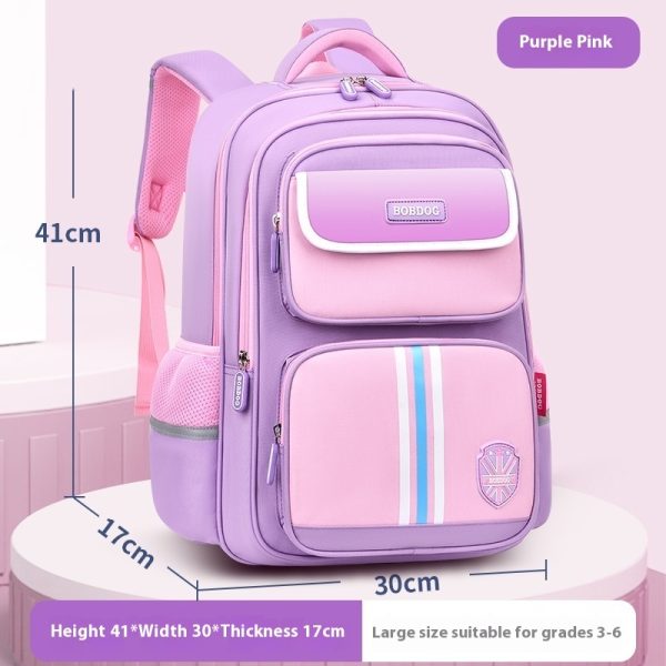 Boys Grade 1-3-6 Burden Relief Spine Protection Lightweight Waterproof Children Backpack Female - Image 9
