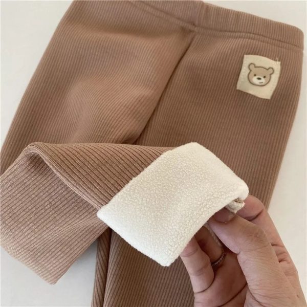 Girls' Single-layer Fleece-lined Fashionable All-matching Leggings - Image 2