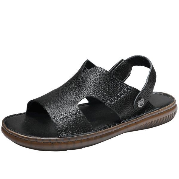 Men's Sandals Dual-use Cowhide Soft Bottom Beach Shoes - Image 4