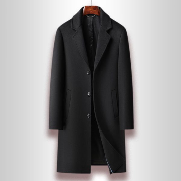 Men's Woolen Coat Business Casual Long - Image 2