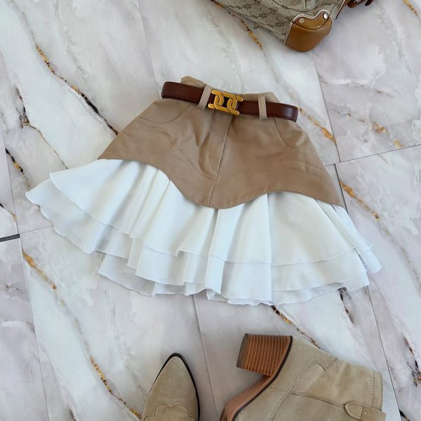 Ruffled High Waist Tiered Skirt - Image 5