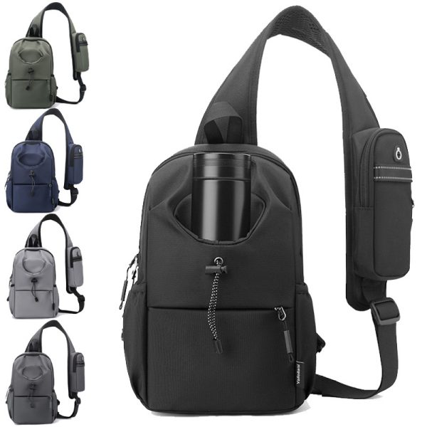Men's Oxford Cloth Splash-proof Shoulder Crossbody Chest Bag - Image 8