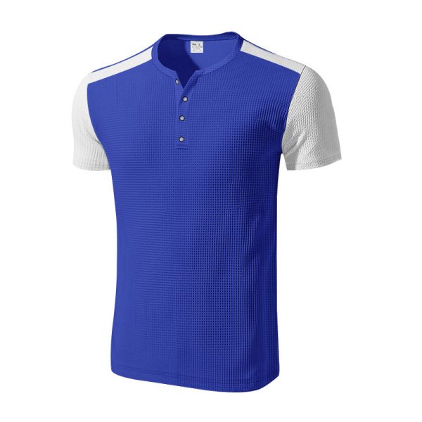 Plus Size Men's Color Block T-shirt - Image 7