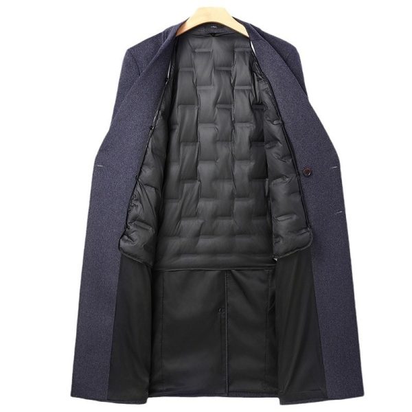 Double Breasted Long Woolen Coat - Image 6