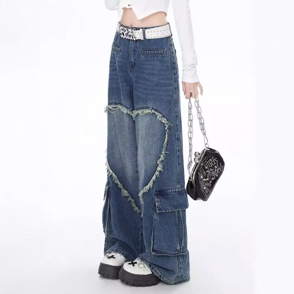 American Street Washed Tie-dyed Jeans Women - Image 2