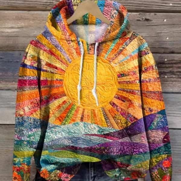 Women's Digital Printing Casual Loose Sweatshirt - Image 3