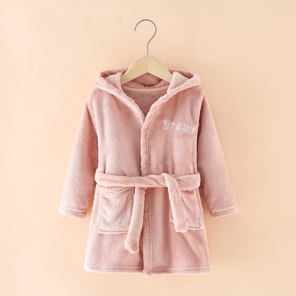 Cartoon Home Clothes Nightgown Bathrobe Children Pajamas Flannel - Image 2