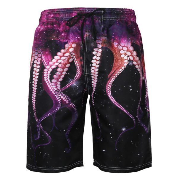 Men's Beach Pants Casual Shorts Octopus Amazon Plus Size Sweatpants - Image 9