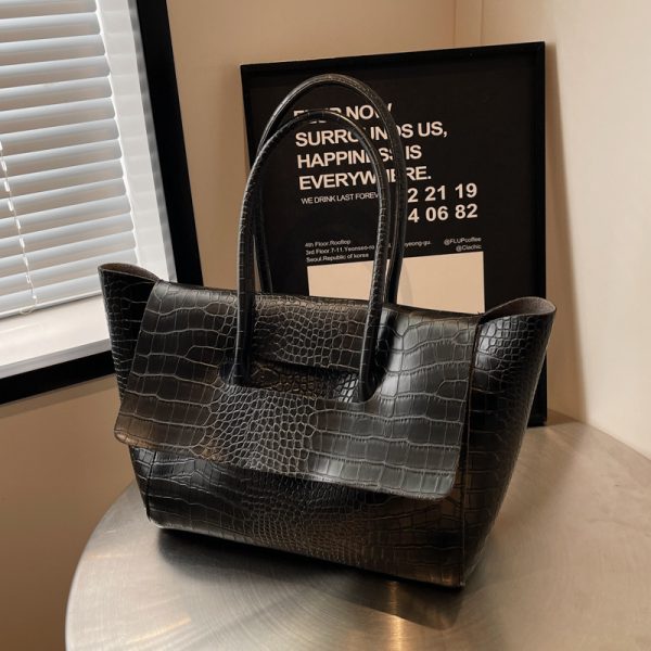 New Stone Pattern Large Capacity Handbag - Image 3
