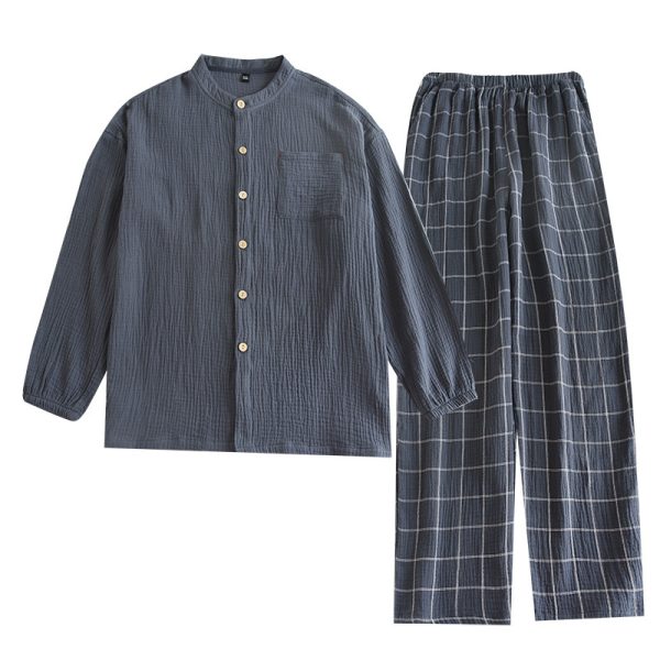 Men's Cotton Gauze Pajamas Spring And Autumn - Image 5