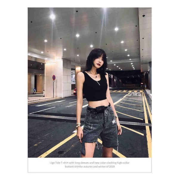 Short Midriff-baring Camisole Women's Summer All-matching - Image 5