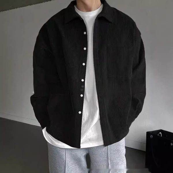 Men's Corduroy Long-sleeved Casual Shirt - Image 3