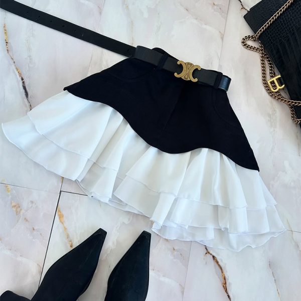 Ruffled High Waist Tiered Skirt - Image 4
