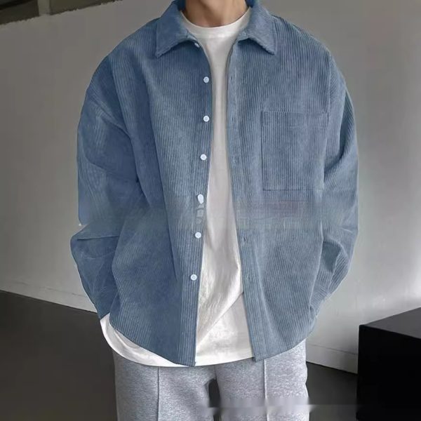 Men's Corduroy Long-sleeved Casual Shirt - Image 4