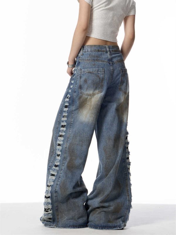 American Retro Gradient Jeans For Women's High Street - Image 4