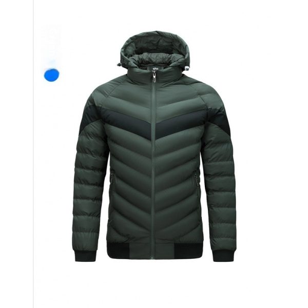 Autumn And Winter New Rib Cotton Clothing Men's Plus Size Coat Top - Image 5