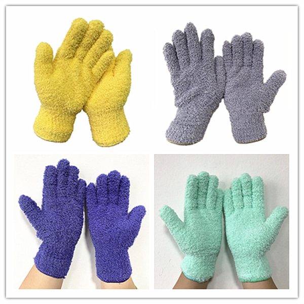 Half Velvet Comfortable Fine Fiber Dust Gloves - Image 2