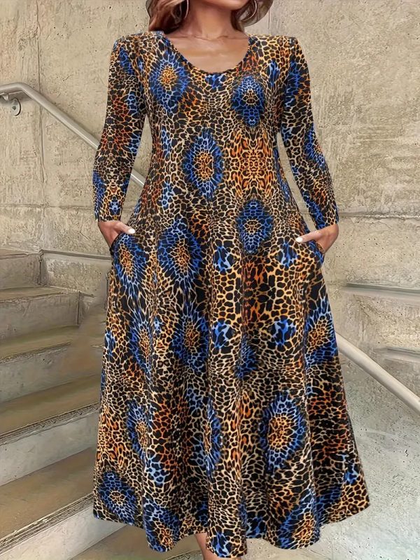 Women's Fashion Gradient Dress With Prints - Image 7