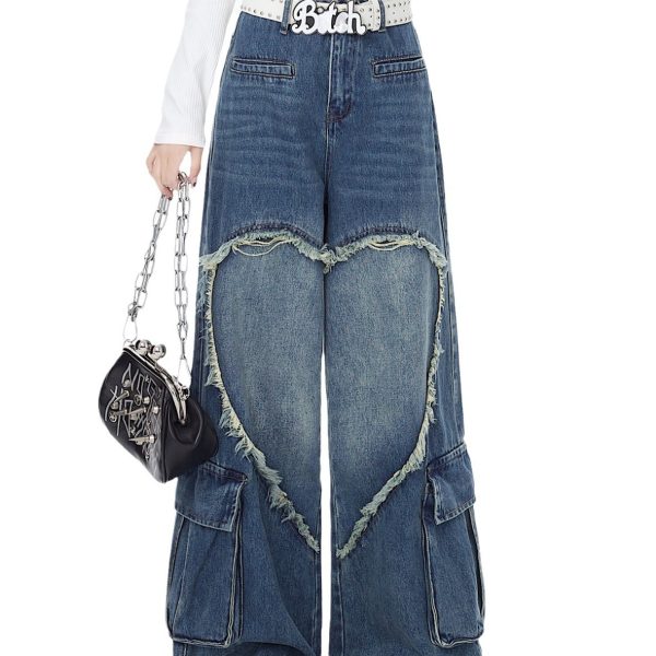 American Street Washed Tie-dyed Jeans Women - Image 5