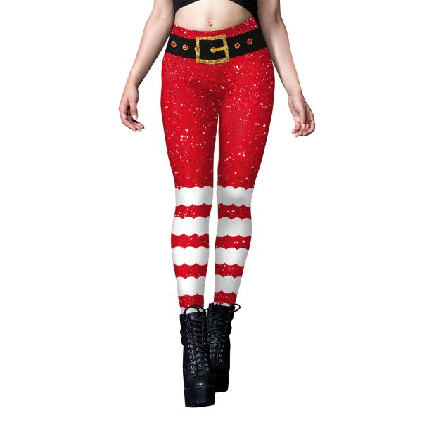 Women's Sweatpants Imitation Sequin Printed Leggings - Image 3