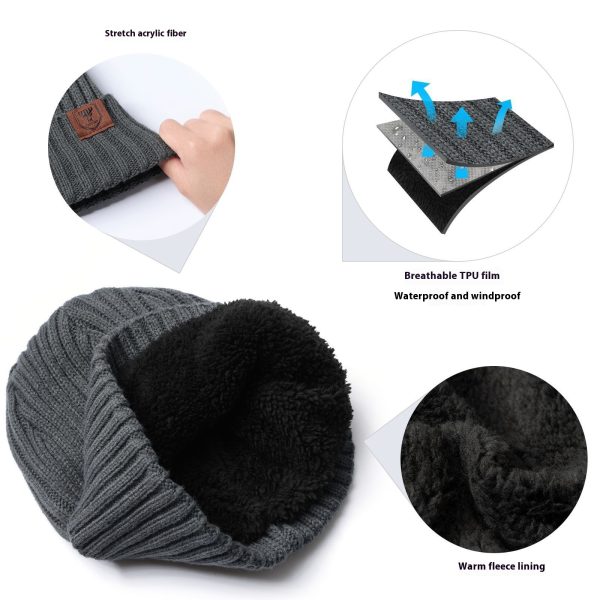 Big Head Circumference Warm Ear Protection Men's Woolen Cap - Image 2