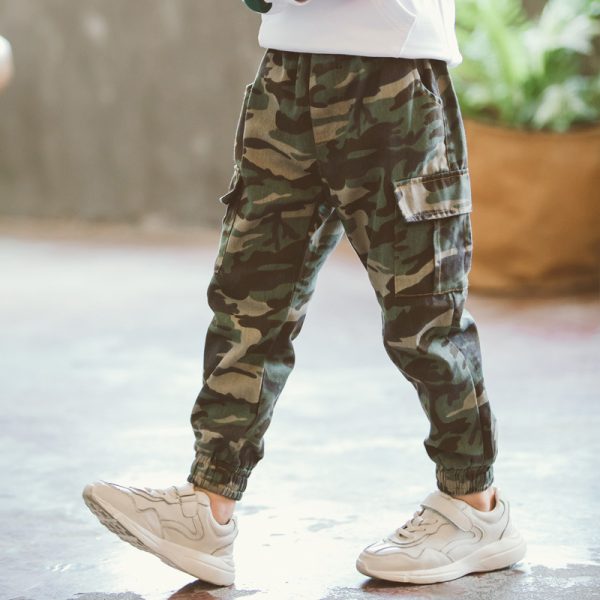 Children's Sports Military Camouflage Casual Trousers - Image 3