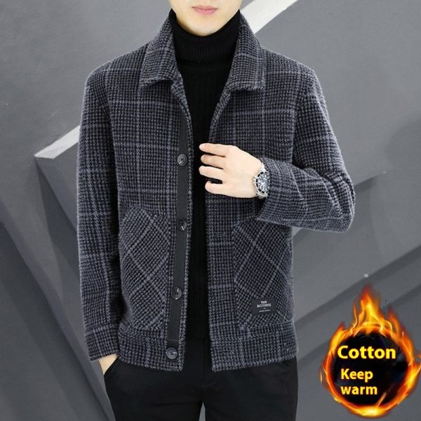 Lapel Casual Jacket Autumn And Winter Business Woolen Top - Image 4