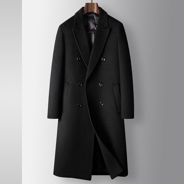 White Duck Down Liner Warm Woolen Coat - Image 8