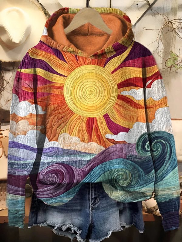 Women's Digital Printing Casual Loose Sweatshirt - Image 4
