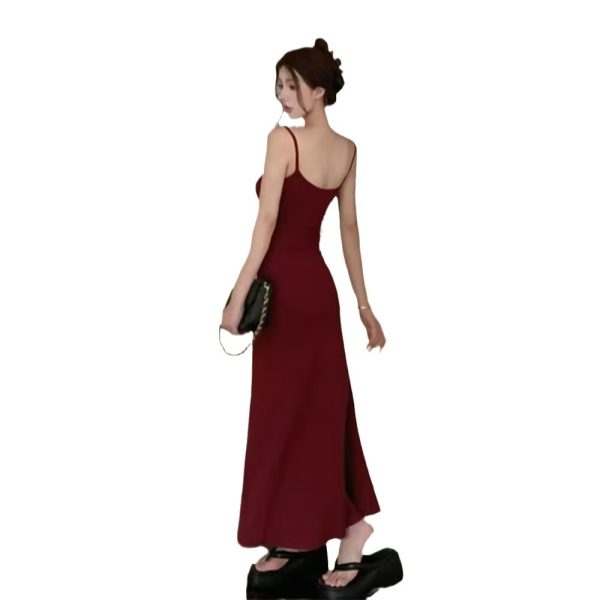 Elastic Sling Dress Women's Sleeveless Cold-shoulder - Image 5