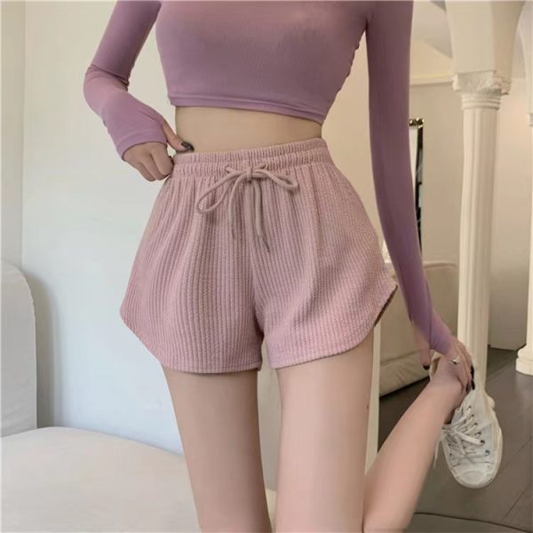 Waffle Casual All-Match Sports Shorts For Women - Image 9