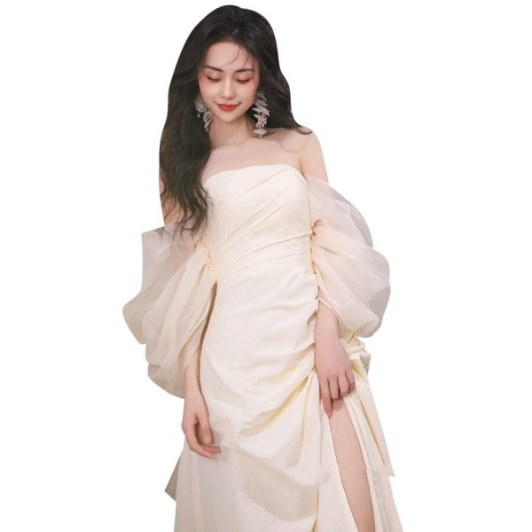 Tube Top Light Wedding Dress Bride Simple Long - Image 5