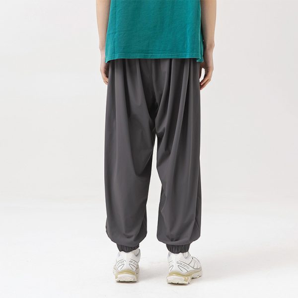 Trendy Ice-feeling Draping Effect Laced Pants - Image 2
