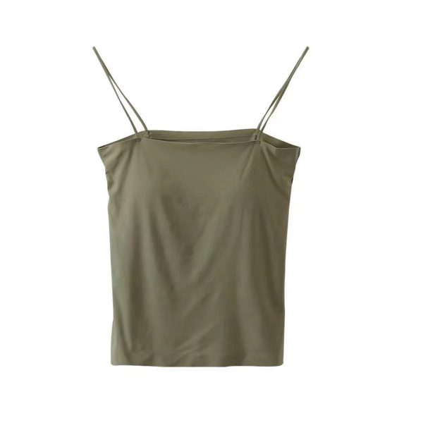 Solid Color Camisole Women's Summer Base Long Tube Top - Image 8