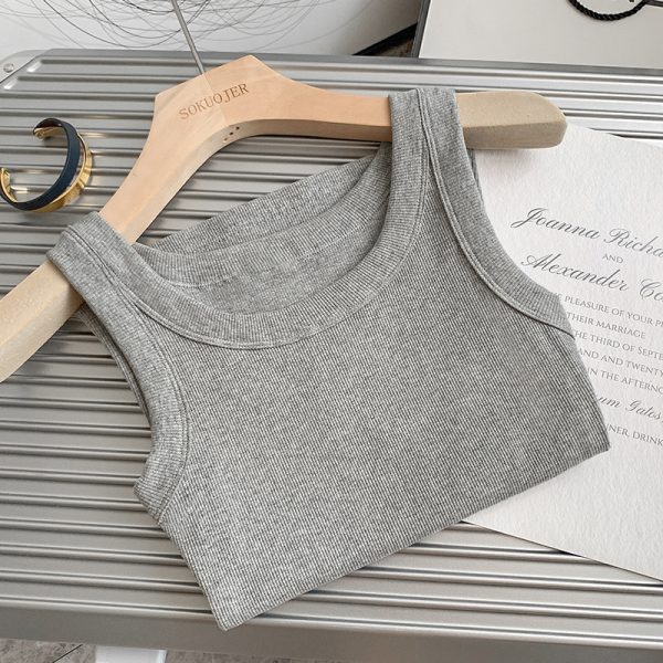 Cotton Thread Inner Anti-exposure Plus Size I-shaped Vest - Image 5