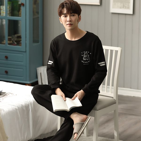 Pajamas Men's Cotton Long Sleeve - Image 10