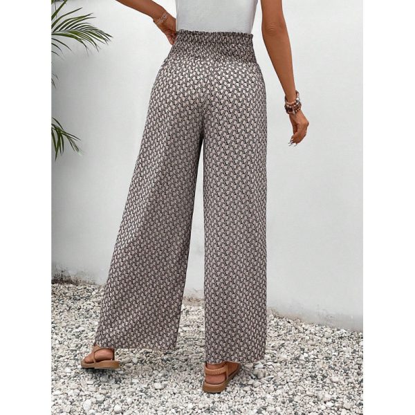New Fashion All-match Floral Wide-leg Pants - Image 4