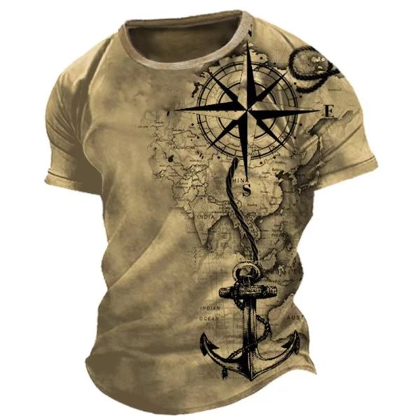 Men's Casual Loose Short Sleeves T-shirt Round Neck - Image 2